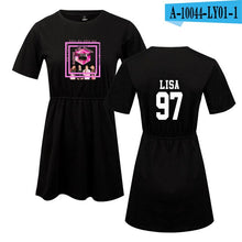 Load image into Gallery viewer, LUCKYFRIDAYF 2018 Summer Blackpink Member Jennie/Rose/Lisa Print Pop Woman&#39;s dress Cute print Fashion Women Print Sex Clothing - EssentialBoutiques 