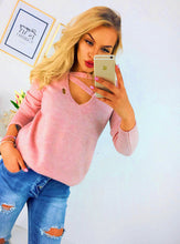 Load image into Gallery viewer, 2019 Fashion V-Neck Sweater Women Long Sleeve Stretch Slim Knitted Shirt Ladies Plus Size Casual Pullovers Woman&#39;S Clothing XXL - EssentialBoutiques 