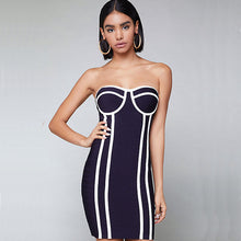 Load image into Gallery viewer, wholesale 2019 New Dress Royal blue Stretch knit Strapless woman&#39;s clothing Sweet sexy Cocktail party bandage dress (L2455) - EssentialBoutiques 