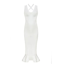 Load image into Gallery viewer, wholesale 2019 New Dress white Spaghetti Strap V-neck woman&#39;s clothing Fashion sexy Cocktail party bandage dress (L2456) - EssentialBoutiques 