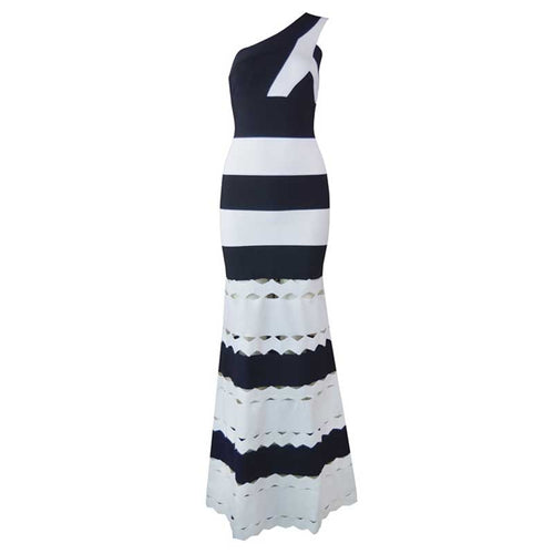 wholesale 2019 New Dress Black and white color Luxury woman's clothing fashion celebrity Cocktail party bandage dress (L2458) - EssentialBoutiques 