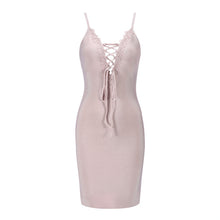 Load image into Gallery viewer, wholesale 2019 New dress Apricot pink Deep V-neck Sexy night club woman&#39;s clothing cocktail party bandage dress (H2356) - EssentialBoutiques 