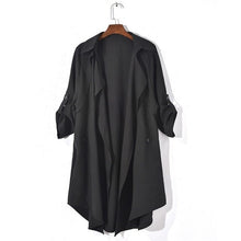 Load image into Gallery viewer, Asymmetric Turn Down Collar Women&#39;s Trench Girls Fall Spring Long Outwear Woman&#39;s Coat Clothing - EssentialBoutiques 