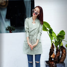 Load image into Gallery viewer, Solid Color Women&#39;s Trench Sun-proof Spring Fall Girls Outwear Wind-proof Woman&#39;s Coat Clothing - EssentialBoutiques 
