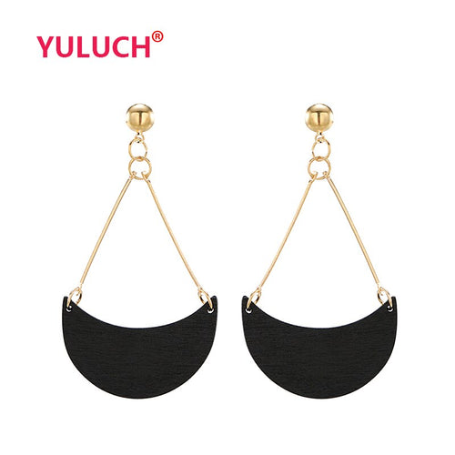 YULUCH Personalized woman's wooden earrings jewelry accessories for popular national high-end wood pendant stud earrings gifts - EssentialBoutiques 