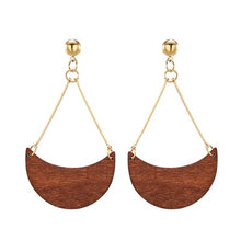 Load image into Gallery viewer, YULUCH Personalized woman&#39;s wooden earrings jewelry accessories for popular national high-end wood pendant stud earrings gifts - EssentialBoutiques 