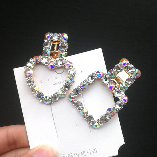Korean fashion woman's hair clips Rhinestone side clip crystal pearl clips headband side bangs clip hair accessories - EssentialBoutiques 