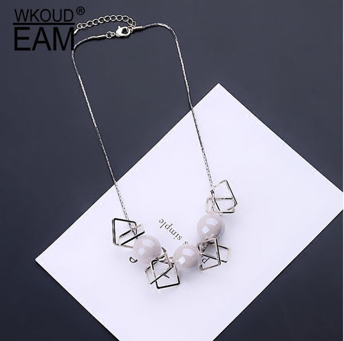 WKOUD EAM jewelry / 2019 new fashion Personality Necklace trendy All-match short type Chain Woman's clothes accessories S#N020 - EssentialBoutiques 