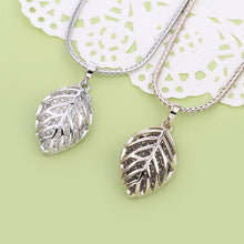 Load image into Gallery viewer, Autumn and winter new high-grade inlaid crystal leaf pendant short necklace coffee gold leaf sweater chain woman&#39;s accessories - EssentialBoutiques 