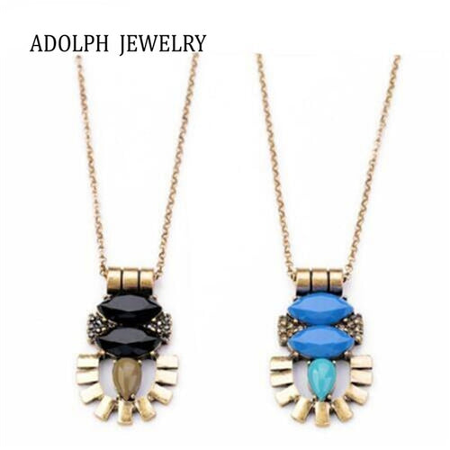 ADOLPH Jewelry accessories personalized vintage drop gem women's long necklace necklaces & pendants Woman's 2015 New Hot - EssentialBoutiques 