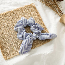 Load image into Gallery viewer, LNRRABC Woman&#39;s Scrunchie Elastic Rope Hair Ties Hair Band Hair Accessories Bow Ponytail Big Bow Streamer Stripe Solid Color - EssentialBoutiques 