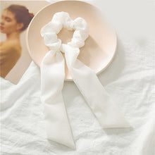 Load image into Gallery viewer, LNRRABC Woman&#39;s Scrunchie Elastic Rope Hair Ties Hair Band Hair Accessories Bow Ponytail Big Bow Streamer Stripe Solid Color - EssentialBoutiques 