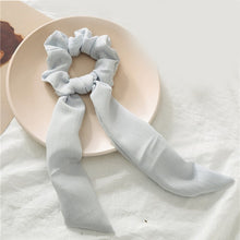 Load image into Gallery viewer, LNRRABC Woman&#39;s Scrunchie Elastic Rope Hair Ties Hair Band Hair Accessories Bow Ponytail Big Bow Streamer Stripe Solid Color - EssentialBoutiques 