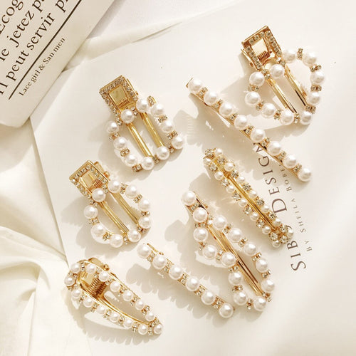 2019 The Best Selling INS Women's Cute Girl Pearl Beads Hairpin Hair Accessories Gift 8PC Fashion sweet woman's favorite - EssentialBoutiques 