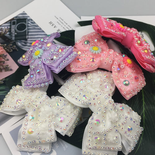 1PCS Fashion Bows Pearl Hair Barrette For Girls Flower Hairpins Woman's Hairbows Hairclips Baby Hair Clips Kids Hair Accessories - EssentialBoutiques 